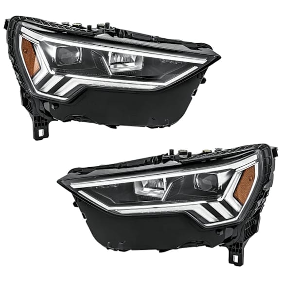 SET-H57354870121 Driver and Passenger Side LED Headlight, With bulb(s)