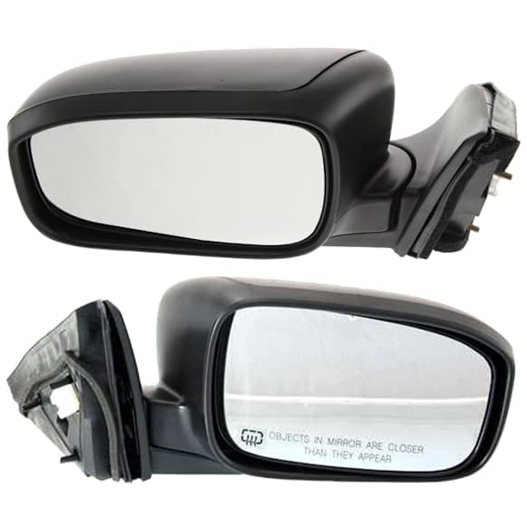 Sedan Driver and Passenger Side Mirror, Power Adjust, Heated, Manual Folding, Paintable, No Signal Light, No Memory, No Puddle Light, No Auto-Dim, No Blind Spot Feature