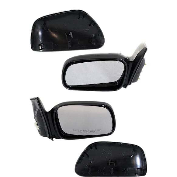 Coupe Driver and Passenger Side Mirror, Power Adjust, Heated, Non-Folding, Paintable, No Signal Light, No Memory, No Puddle Light, No Auto-Dim, No Blind Spot Feature