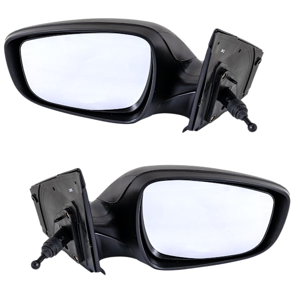Driver and Passenger Side Mirrors, Manual Adjust, Manual Folding, Non-Heated, Textured Black, No Signal Light, No Memory, No Puddle Light, No Auto-Dimming
