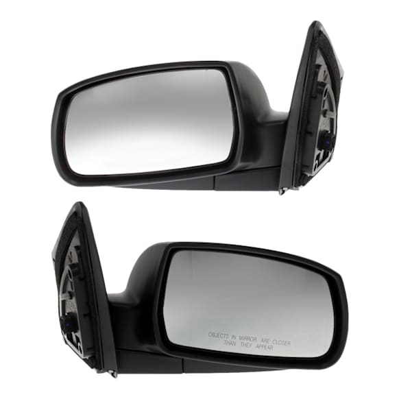 Driver and Passenger Side Mirrors, Power Adjust, Manual Folding, Heated, Textured Black, No Signal Light, No Memory, No Puddle Light, No Auto-Dimming, No Blind Spot Feature
