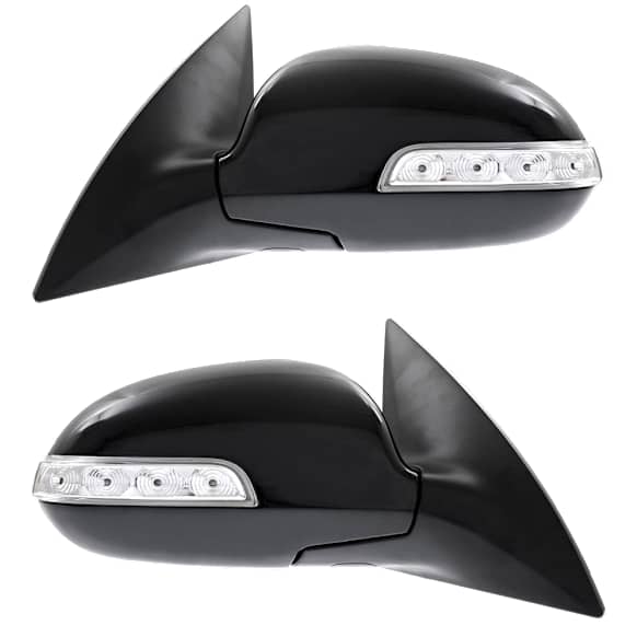 Hatchback Driver and Passenger Side Mirror, Power Adjust, Heated, Manual Folding, Paintable, In-housing Signal Light, No Memory, No Puddle Light, No Auto-Dim, No Blind Spot Feature