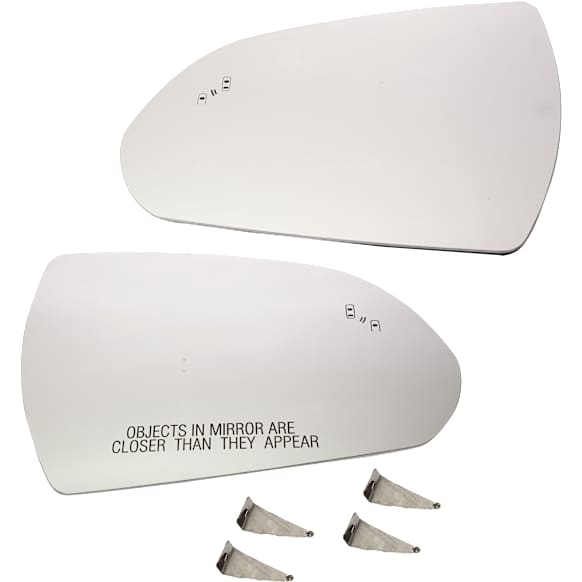 Driver and Passenger Side Mirror Glass, Heated, With Blind Spot Detection in Glass, Backing Plate Included