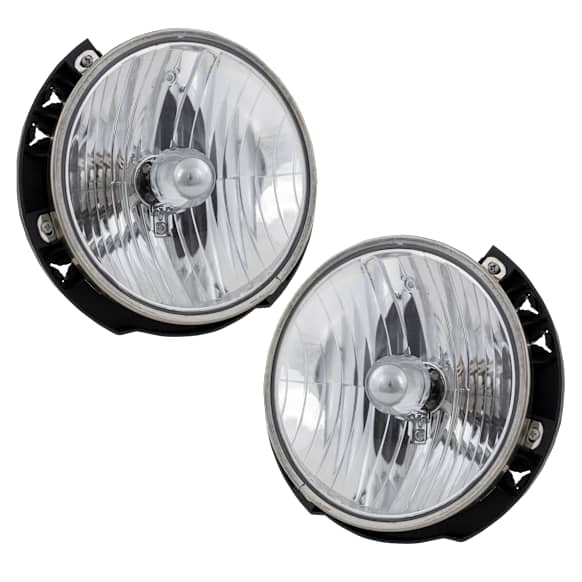 Driver and Passenger Side Halogen Headlight, With bulb(s), OE Replacement, CAPA Certified