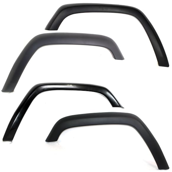 1998 Jeep Cherokee Classic - Front and Rear, Driver and Passenger Side, Fender Flares, Front - Primed, Rear - Textured Black