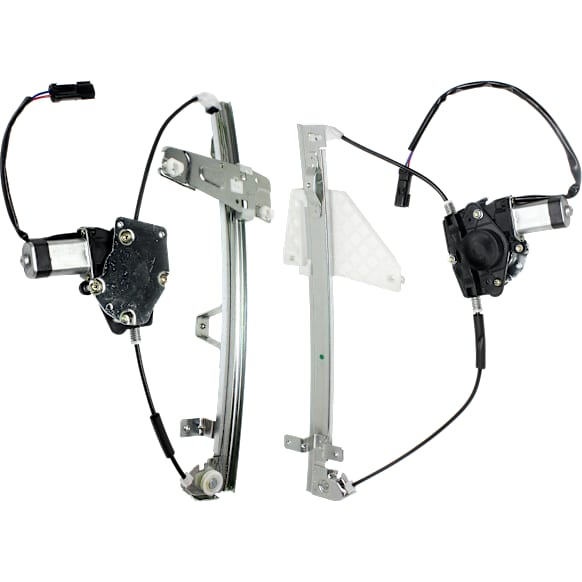 Rear, Driver and Passenger Side Power Window Regulator, With Motor