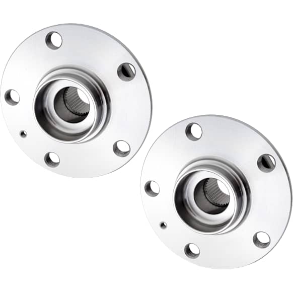 Front, Driver and Passenger Side Wheel Hub, 5 Lugs, With Bearing