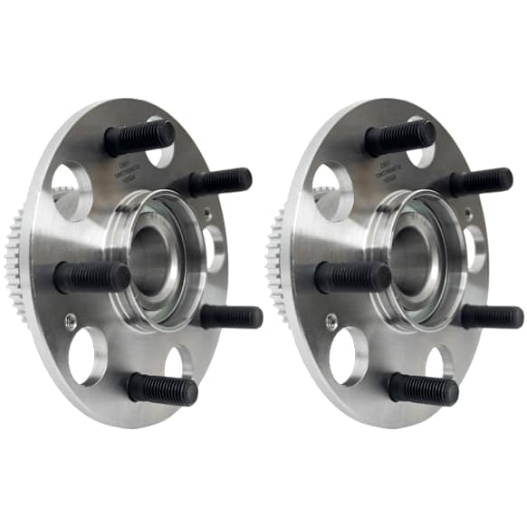 2-Wheel Set Rear, Driver and Passenger Side Wheel Hubs, With Bearing, ABS tone ring and wheel studs