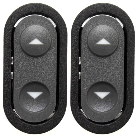 1990 GMC K2500 - Front, Driver and Passenger Side Window Switch, With Single Switch, All Windows, Gray, 1 Button