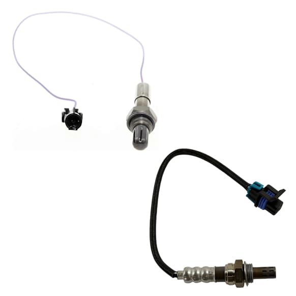 Before and After Catalytic Converter Oxygen Sensors, (1-Wire, Upstream)/(4-Wire, Downstream), 4 Cylinder, 2.2L Engine