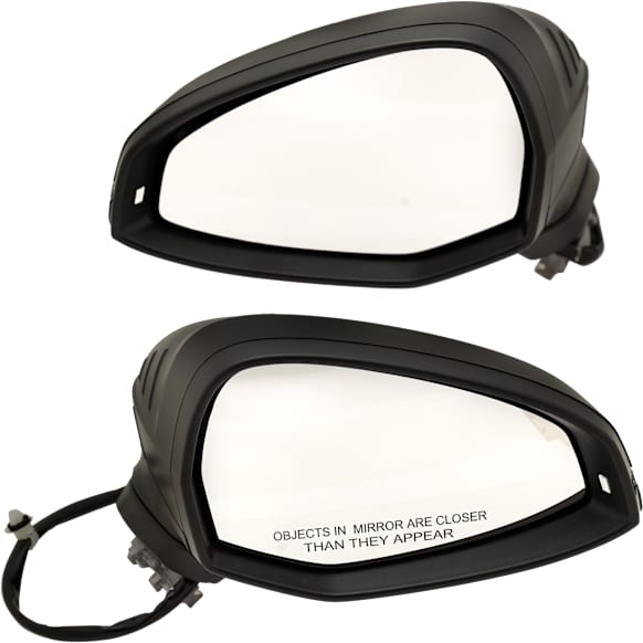 Driver and Passenger Side Mirror, Power Adjust, Heated, Manual Folding, Paintable, In-housing Signal Light, No Memory, No Puddle Light, No Auto-Dim, No Blind Spot Feature