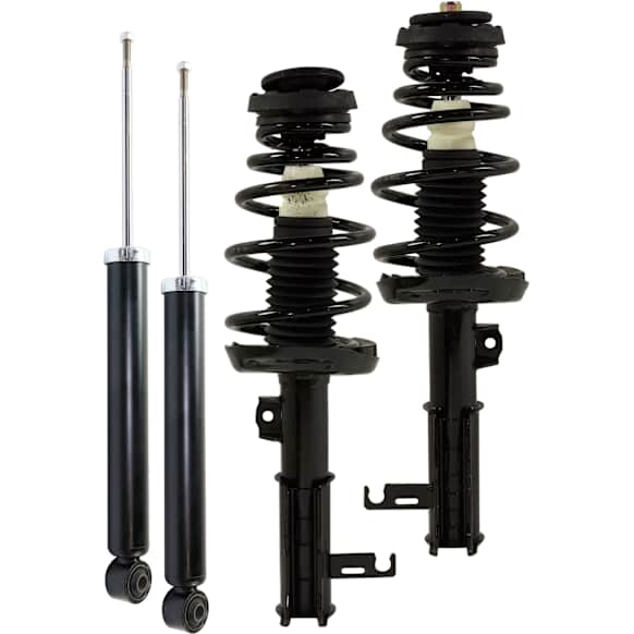 Front and Rear, Driver and Passenger Side Shock and Fully Loaded Strut, AWD, Except Electronic and Sport Suspension