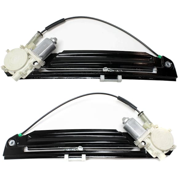 Rear, Driver and Passenger Side Window Regulators, Power, With Motor