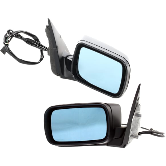 Driver and Passenger Side Mirrors, Power Adjust, Heated, Power Folding, Paintable, No Signal Light, No Memory, No Puddle Light, No Blind Spot Feature, 4-Door, Sedan, E46 Body
