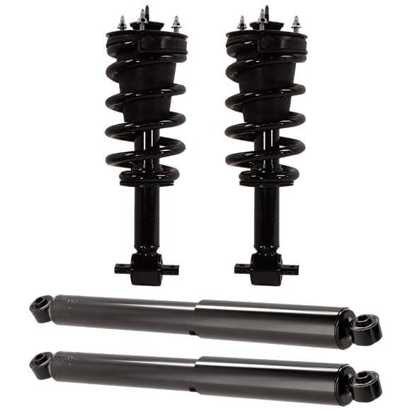 Front and Rear, Driver and Passenger Side Shock and Fully Loaded Strut, 4WD