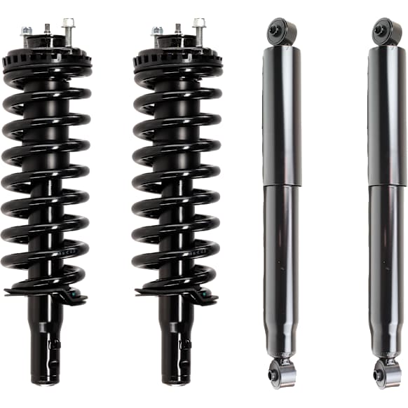 Front and Rear, Driver and Passenger Side Shock and Fully Loaded Strut