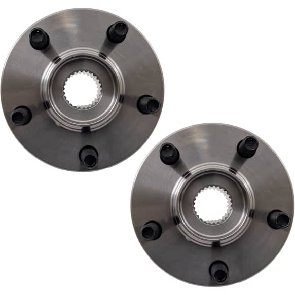 Front, Driver and Passenger Side Wheel Hub, 5 Lugs, Without Bearing