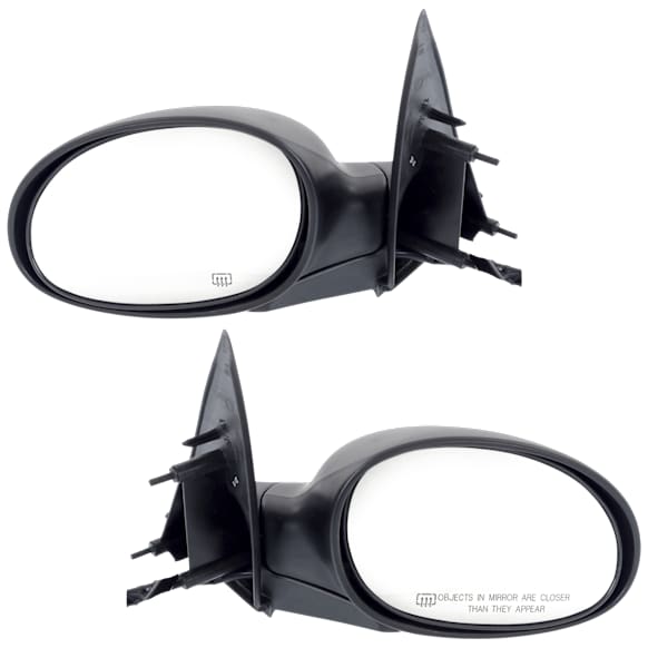 Driver and Passenger Side Mirrors, Power Adjust, Manual Folding, Heated, Textured Black, No Signal Light, No Memory, No Puddle Light, No Auto-Dimming, No Blind Spot Feature