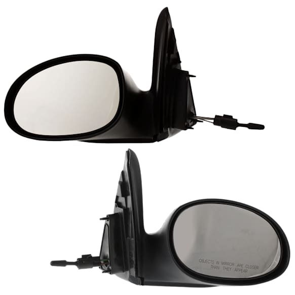 2005 Chrysler PT Cruiser - Driver and Passenger Side Mirror, 4-Door Type 1, Manual Adjust, Non-Heated, Textured Black, Non-Folding, No Signal Light, No Blind Spot Feature, Without Memory Recall, No Puddle Light, No Auto-Dimming, Wagon