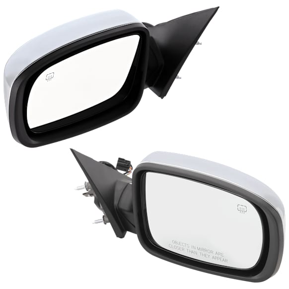 Driver and Passenger Side Mirrors, Power Adjust, Manual Folding, Heated, Chrome, No Signal Light, No Memory, No Puddle Light, No Auto-Dimming, No Blind Spot Feature