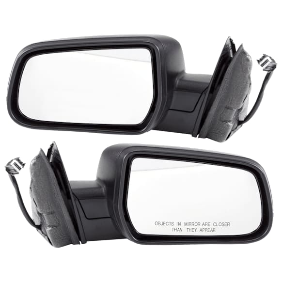 Driver and Passenger Side Mirror, Power Adjust, Non-Heated, Manual Folding, Textured Black, No Signal Light, No Memory, No Puddle Light, No Auto-Dim, No Blind Spot Feature