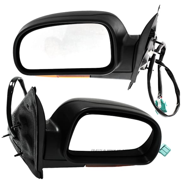2004 Buick Rainier - Driver and Passenger Side Mirror, Without Memory, Power Adjust, Heated, Textured Black, Manual Folding, In-housing Signal Light, No Blind Spot Feature, With Memory, No Puddle Light, No Auto-Dimming