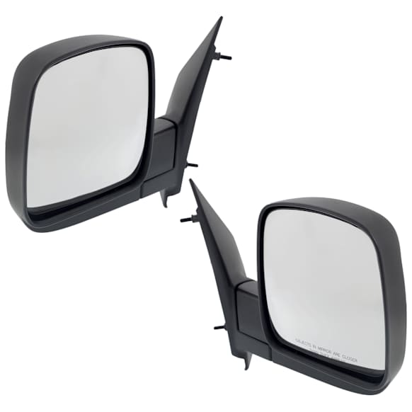Driver and Passenger Side Mirror, Manual Adjust, Non-Heated, Manual Folding, Textured Black, No Signal Light, No Memory, No Puddle Light, No Auto-Dim, No Blind Spot Feature