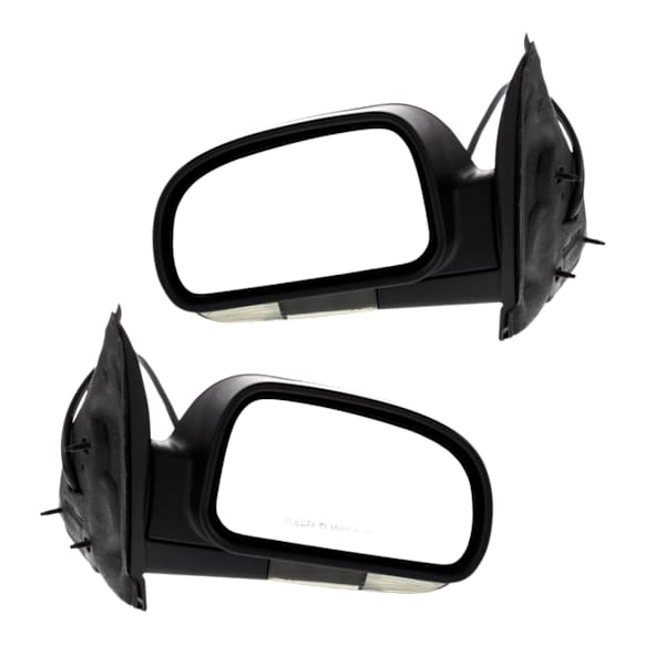 Driver and Passenger Side Mirrors, Power Adjust, Power Folding, Heated, Textured Black, In-housing Signal Light, No Memory, No Puddle Light, No Auto-Dimming, No Blind Spot Feature