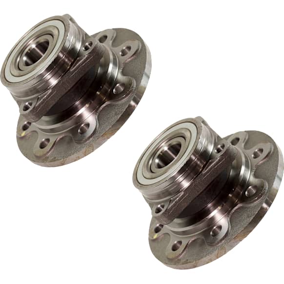 2-Wheel Set Front, Driver and Passenger Side Wheel Hubs, With Bearing, 4WD, 2-Wheel ABS, With 4 Hole Flange