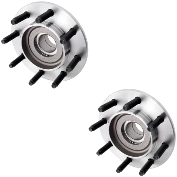 Front, Driver and Passenger Side Wheel Hub, 8 Lugs, With Bearing, RWD