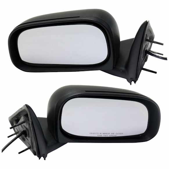 Driver and Passenger Side, Mirrors, Power Adjust, Non-Heated, Manual Folding, Textured Black