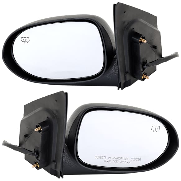 Driver and Passenger Side Mirrors, Power Adjust, Non-Folding, Heated, Textured Black, No Signal Light, No Memory, No Puddle Light, No Auto-Dimming, No Blind Spot Feature
