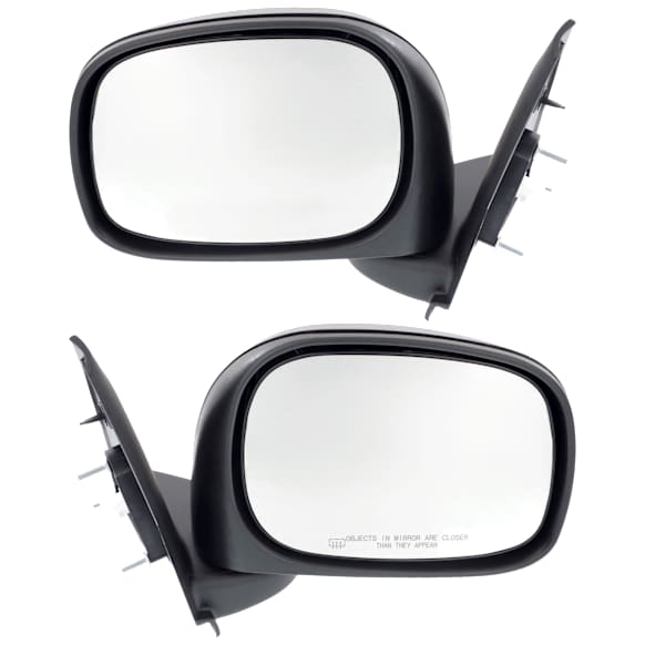 Driver and Passenger Side Mirror, Power Adjust, Heated, Manual Folding, Textured Black, No Signal Light, No Memory, No Puddle Light, No Auto-Dim, No Blind Spot Feature