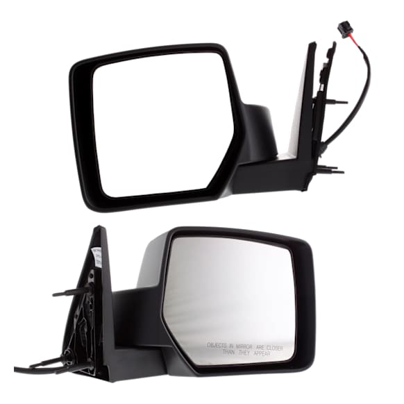 Driver and Passenger Side Mirrors, Power Adjust, Manual Folding, Non-Heated, Textured Black, No Signal Light, No Memory, No Puddle Light, No Auto-Dimming, No Blind Spot Feature