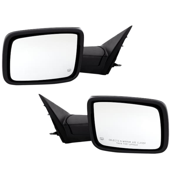 Driver and Passenger Side Mirror, Power Adjust, Heated, Manual Folding, Paintable, In-housing Signal Light, No Memory, With Puddle Light, No Auto-Dim, No Blind Spot Feature
