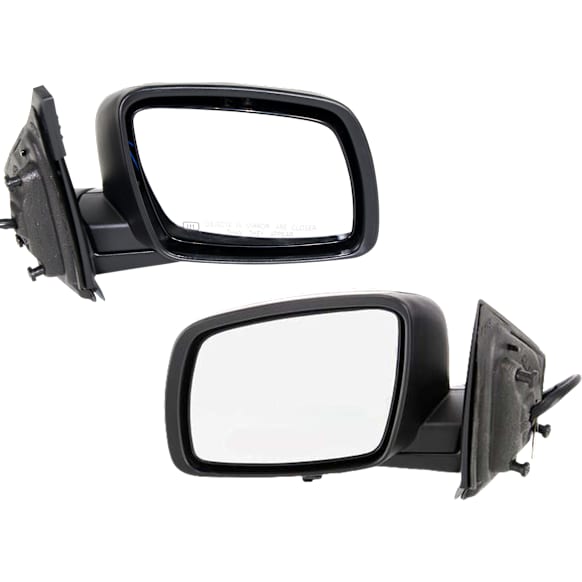 Driver and Passenger Side Mirrors, Power Adjust, Manual Folding, Heated, Textured Black, No Signal Light, No Memory, No Puddle Light, No Auto-Dimming, No Blind Spot Feature