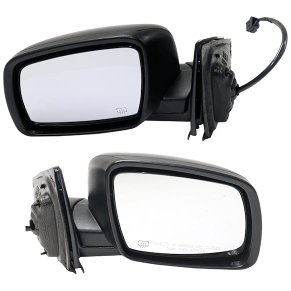 Driver and Passenger Side Mirrors, Power Adjust, Manual Folding, Heated, Textured Black, No Signal Light, No Memory, No Puddle Light, No Auto-Dimming, No Blind Spot Feature
