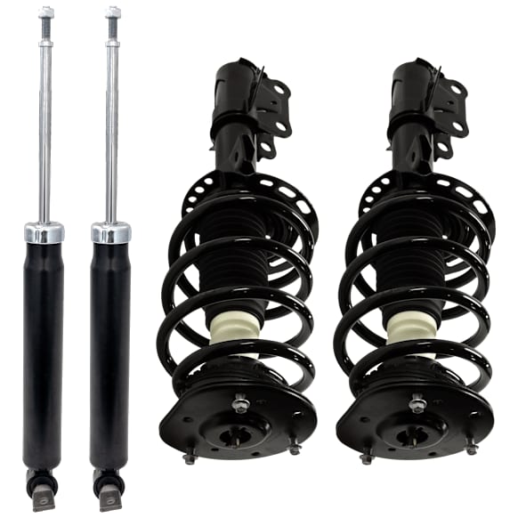 Front and Rear, Driver and Passenger Side Shock and Fully Loaded Strut, FWD, Assembled in The USA