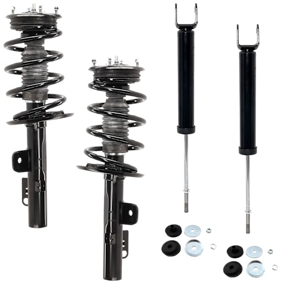 Front and Rear, Driver and Passenger Side Shock and Fully Loaded Strut