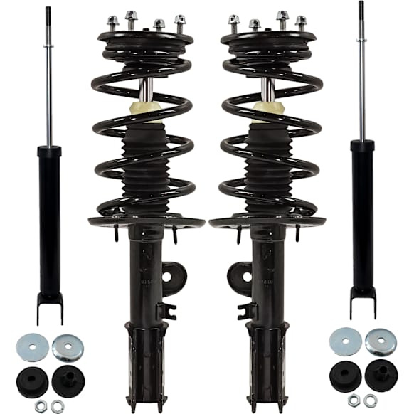 Front and Rear, Driver and Passenger Side Shock and Fully Loaded Strut