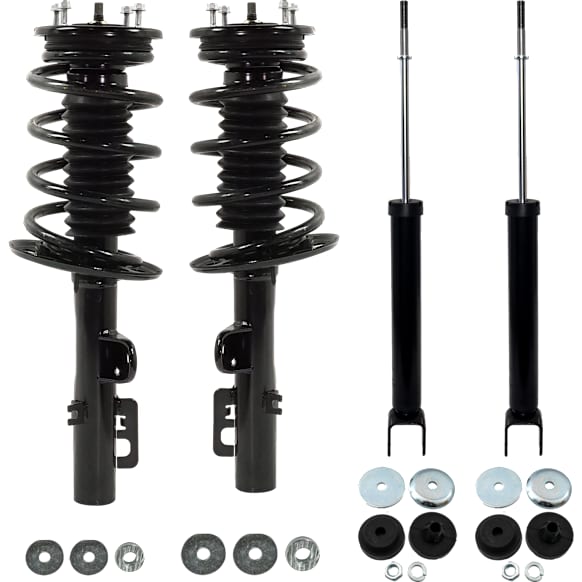 Front and Rear, Driver and Passenger Side Shock and Fully Loaded Strut