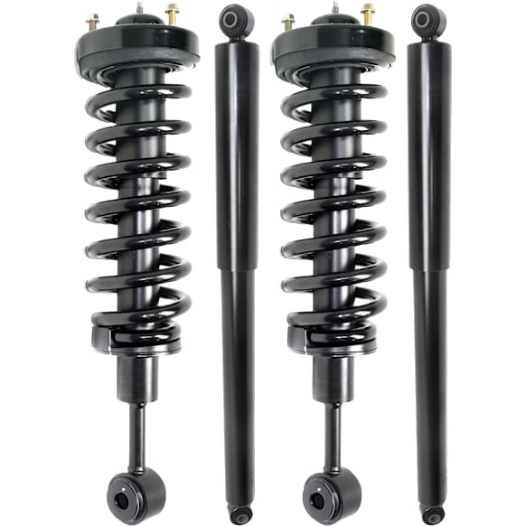 Front and Rear, Driver and Passenger Side Shock and Fully Loaded Strut