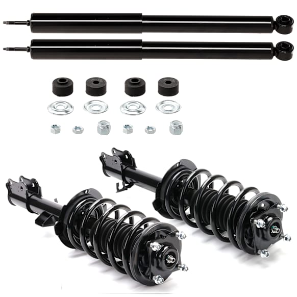 Front and Rear, Driver and Passenger Side Shock and Fully Loaded Strut
