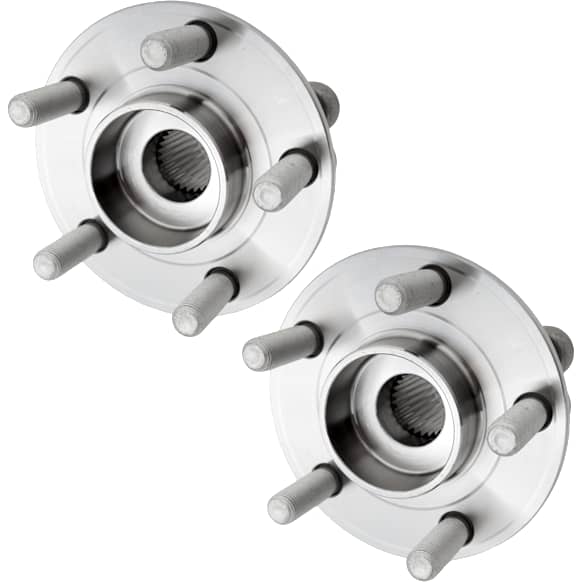Front, Driver and Passenger Side Wheel Hub, 5 Lugs, With Bearing