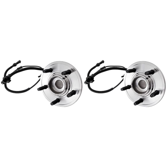 Front, Driver and Passenger Side Wheel Hub, 5 Lugs, With Bearing, With Sensor