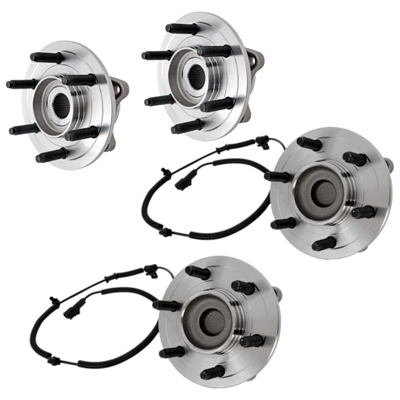 Front and Rear, Driver or Passenger Side Wheel Hub, 6 Lugs, With Bearing, RWD, 5.4L, 8Cyl