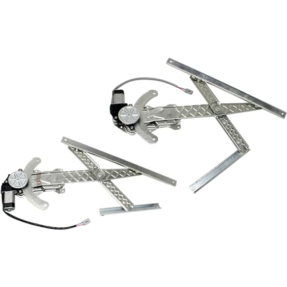 Front, Driver and Passenger Side Window Regulators, Power, With Motor