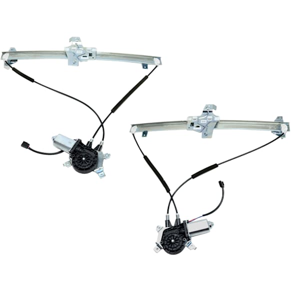 Front, Driver and Passenger Side Power Window Regulator, With Motor