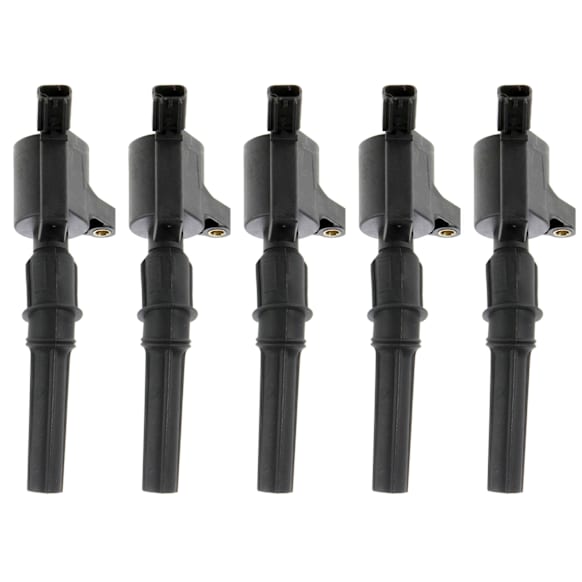 1998 Ford E-150 Econoline - Ignition Coil, With Curve Coil Boot, Set of 5, 5.4L 8Cyl