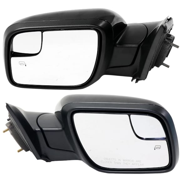 Driver and Passenger Side Mirrors, Power Adjust, Manual Folding, Heated, Paintable, In-housing Signal Light, No Memory, With Puddle Light, No Auto-Dimming, With Blind Spot Glass